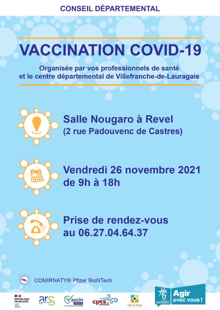Vaccination Covid-19 : un centre de vaccination éphémère à Revel