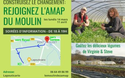 AMAP du Moulin : réunions d&rsquo;information