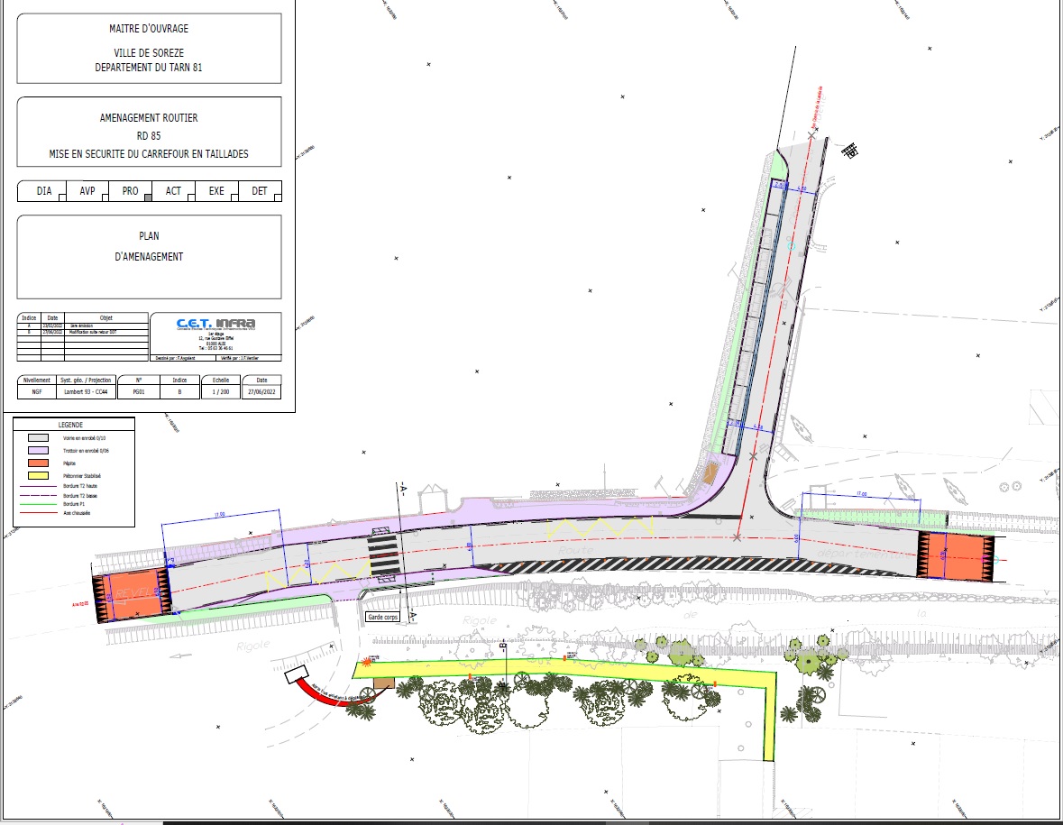 Travaux de sécurisation du carrefour d’En Taillades