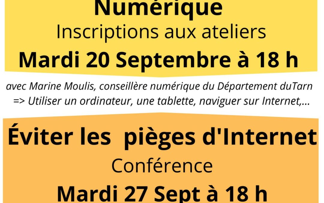 Espace de lien social : ateliers et conférence sur le numérique