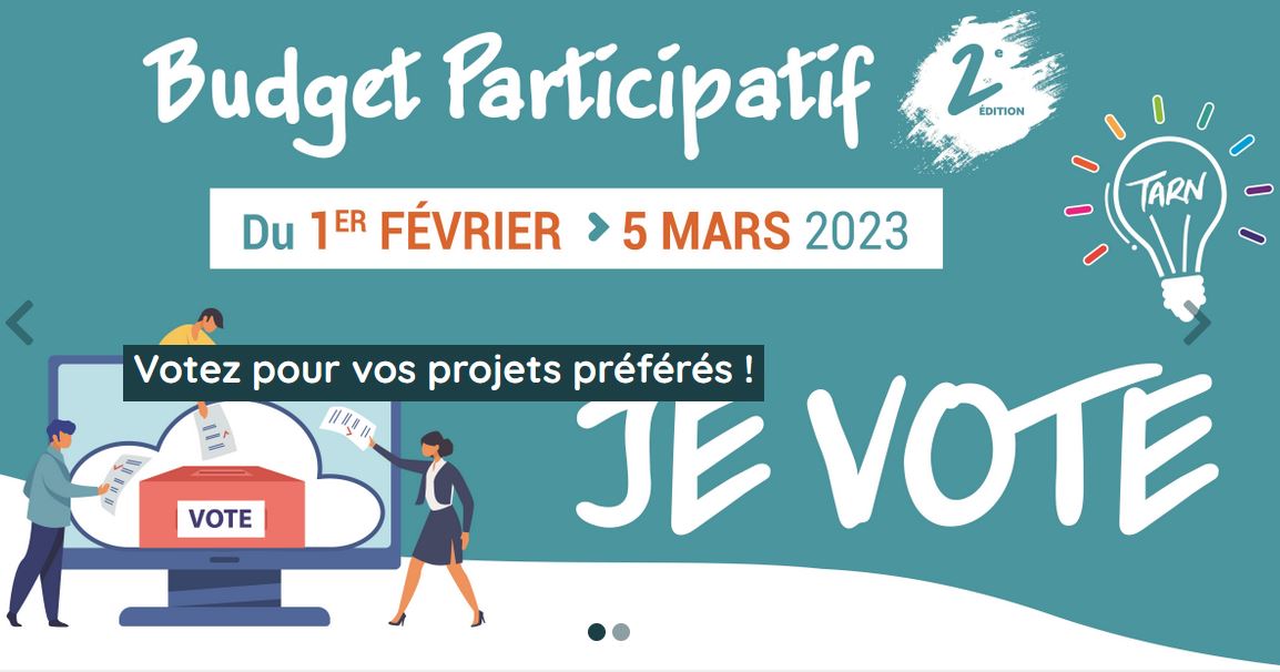 Votez !!! Budget Participatif Département du Tarn, l’Orival est en lice