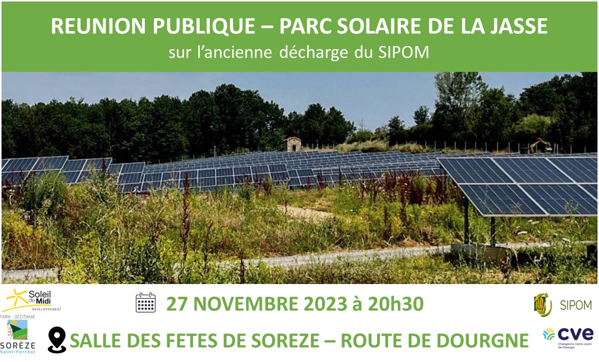 Réunion publique : parc solaire de la Jasse