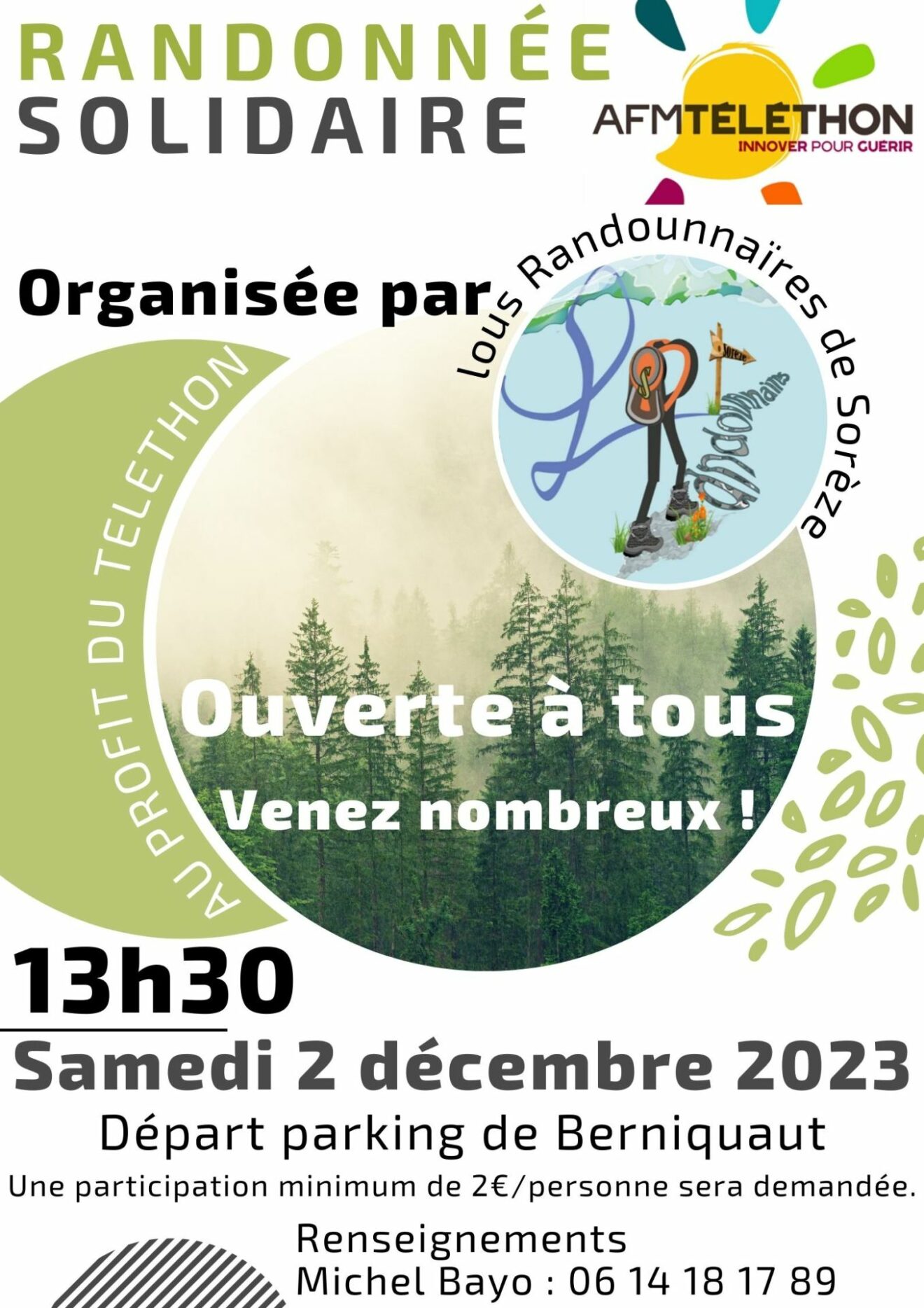 Randonnée solidaire au profit du Téléthon