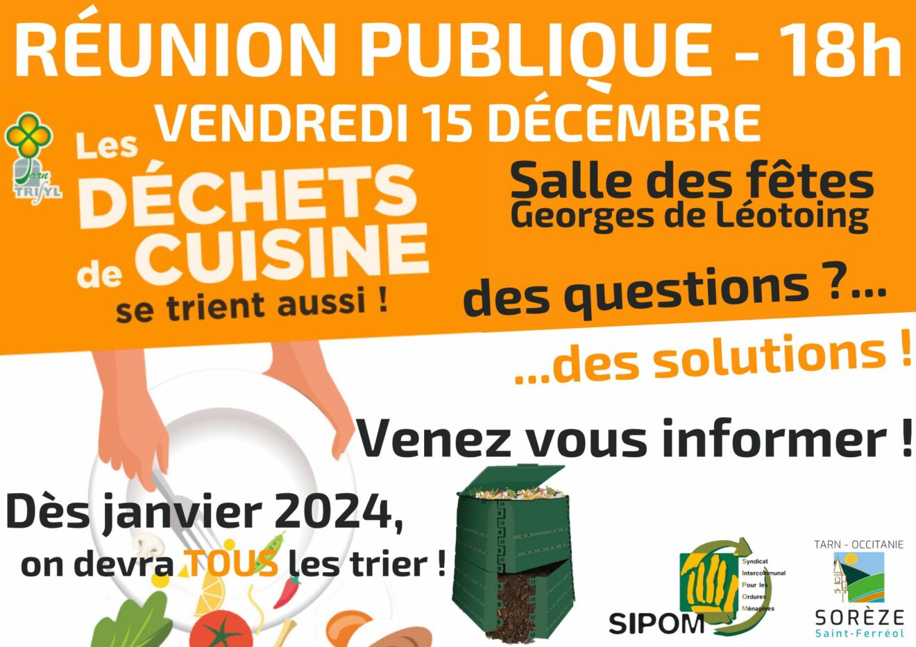 Réunion publique : les déchets de cuisine