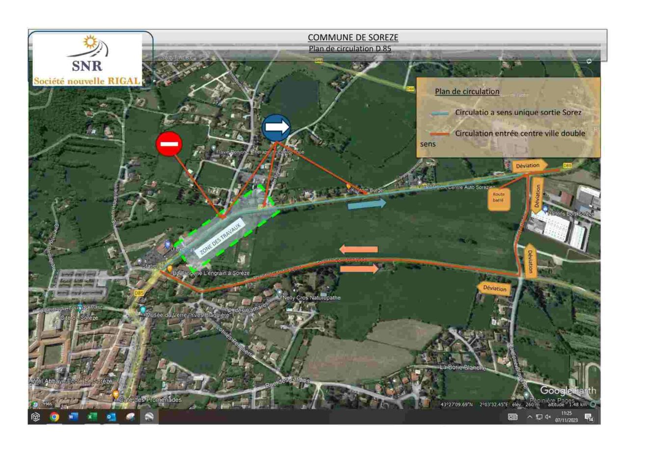 Travaux d'eau  potable sur la RD 85