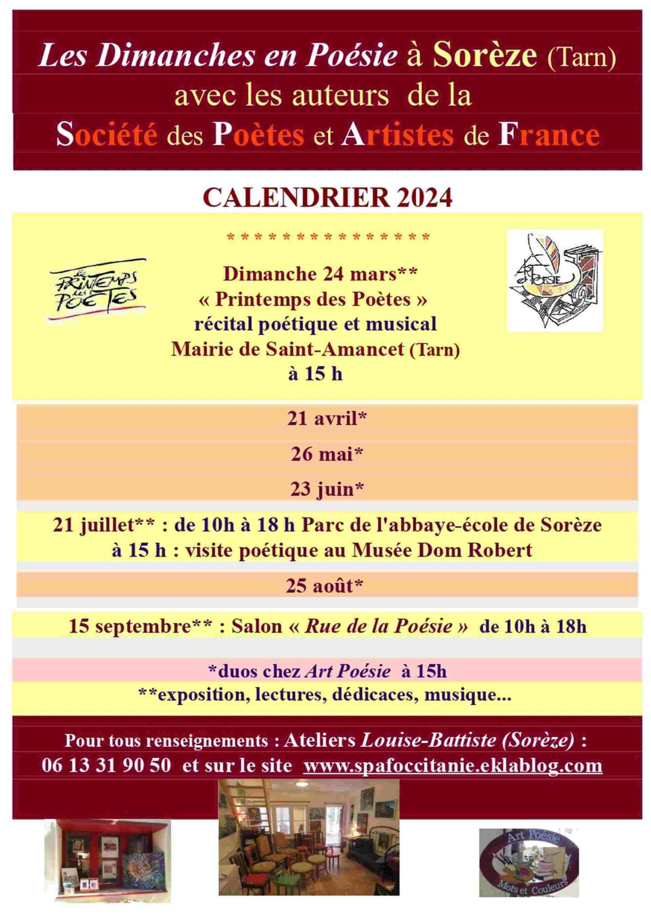 Les dimanches en poésie à Sorèze