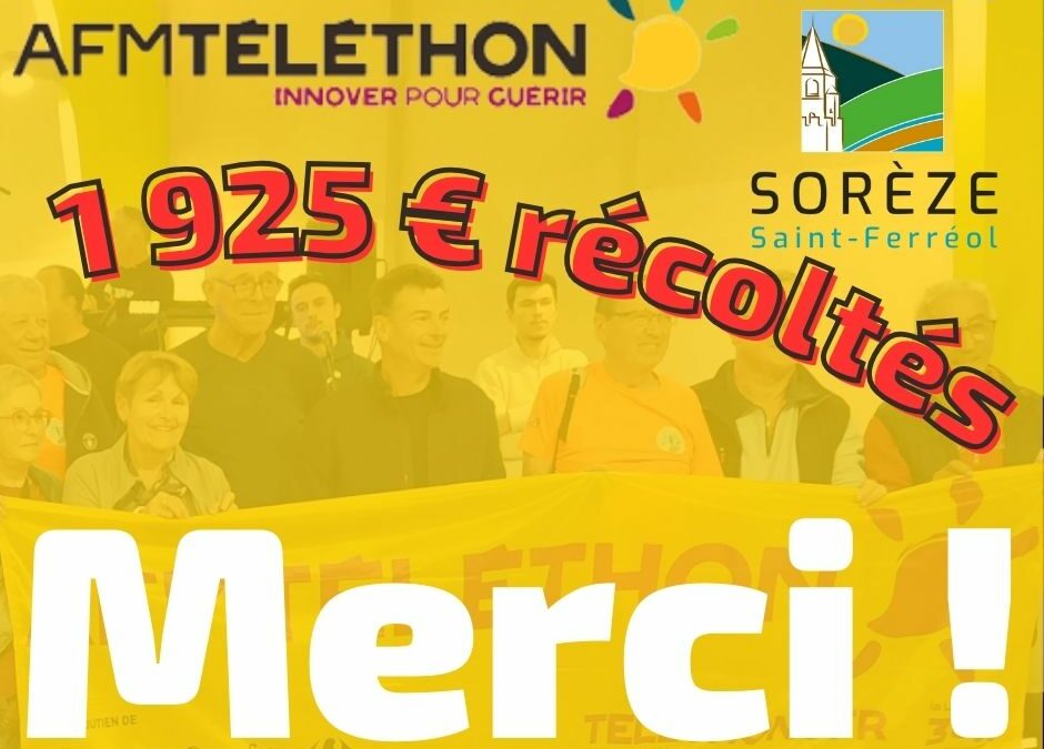 Téléthon : 1925 mercis !