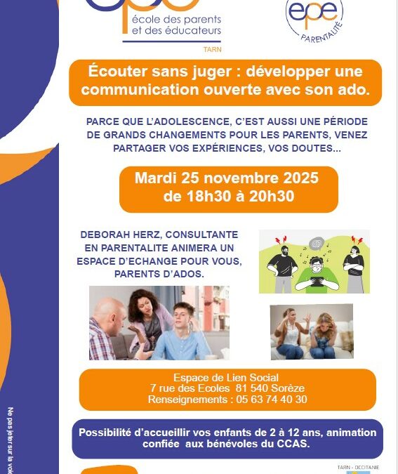 Temps d’échanges et d’écoute: Rencontre Parents-Ados