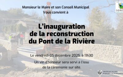 Inauguration du Pont de La Rivière