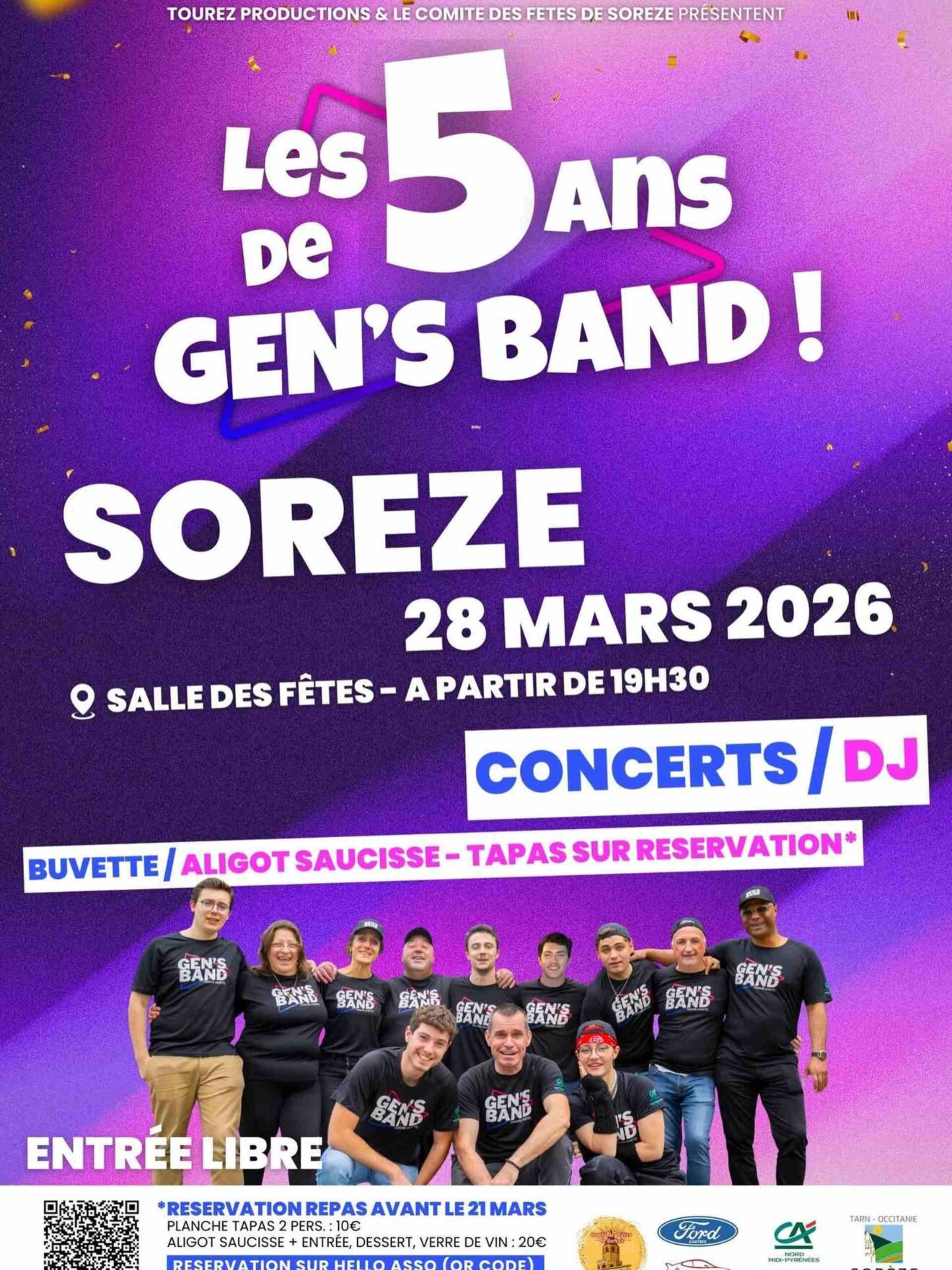 Comité des fêtes/Gen's Band - 28 mars 2026
