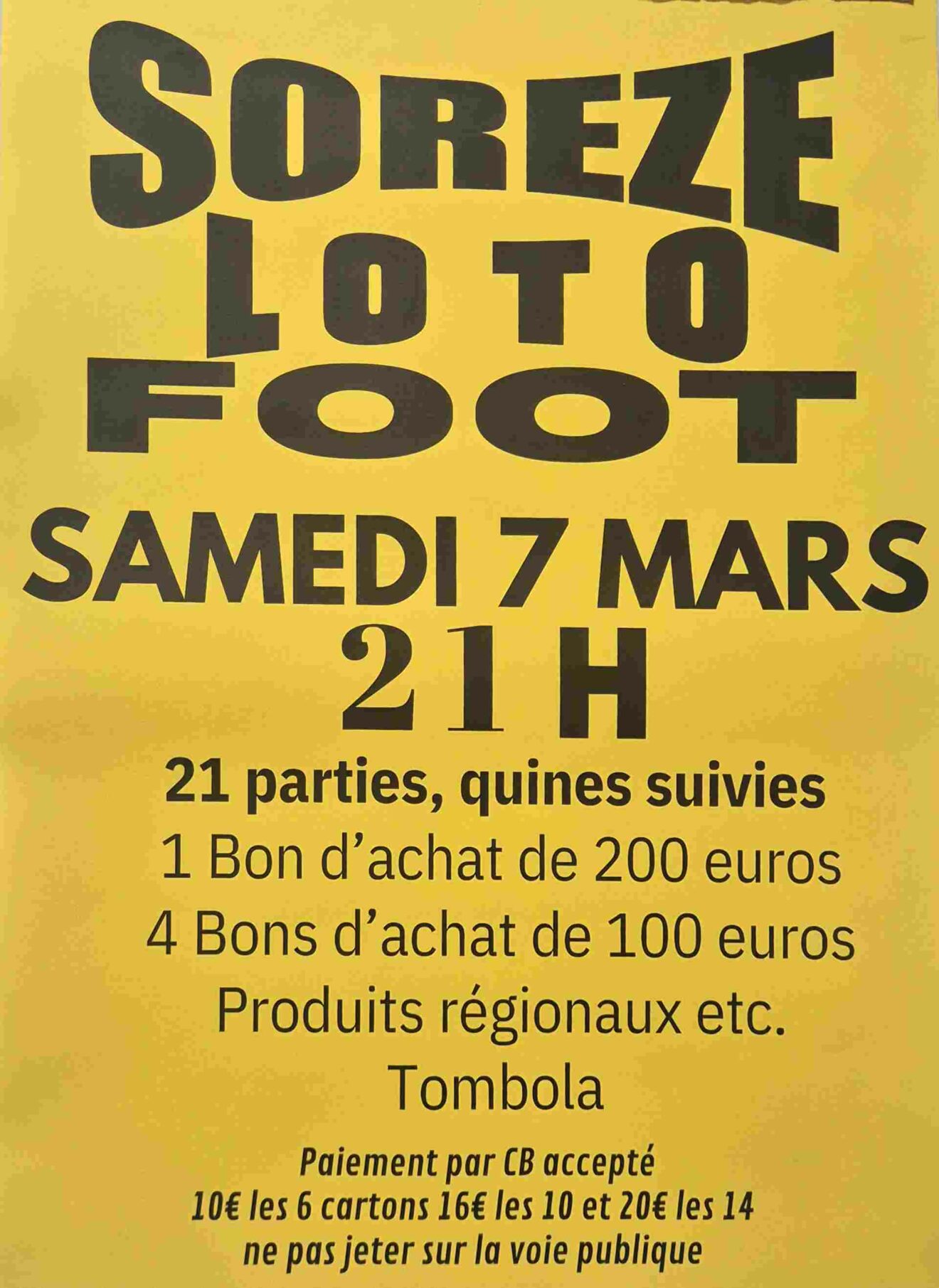 Loto du foot - 7 mars 2026