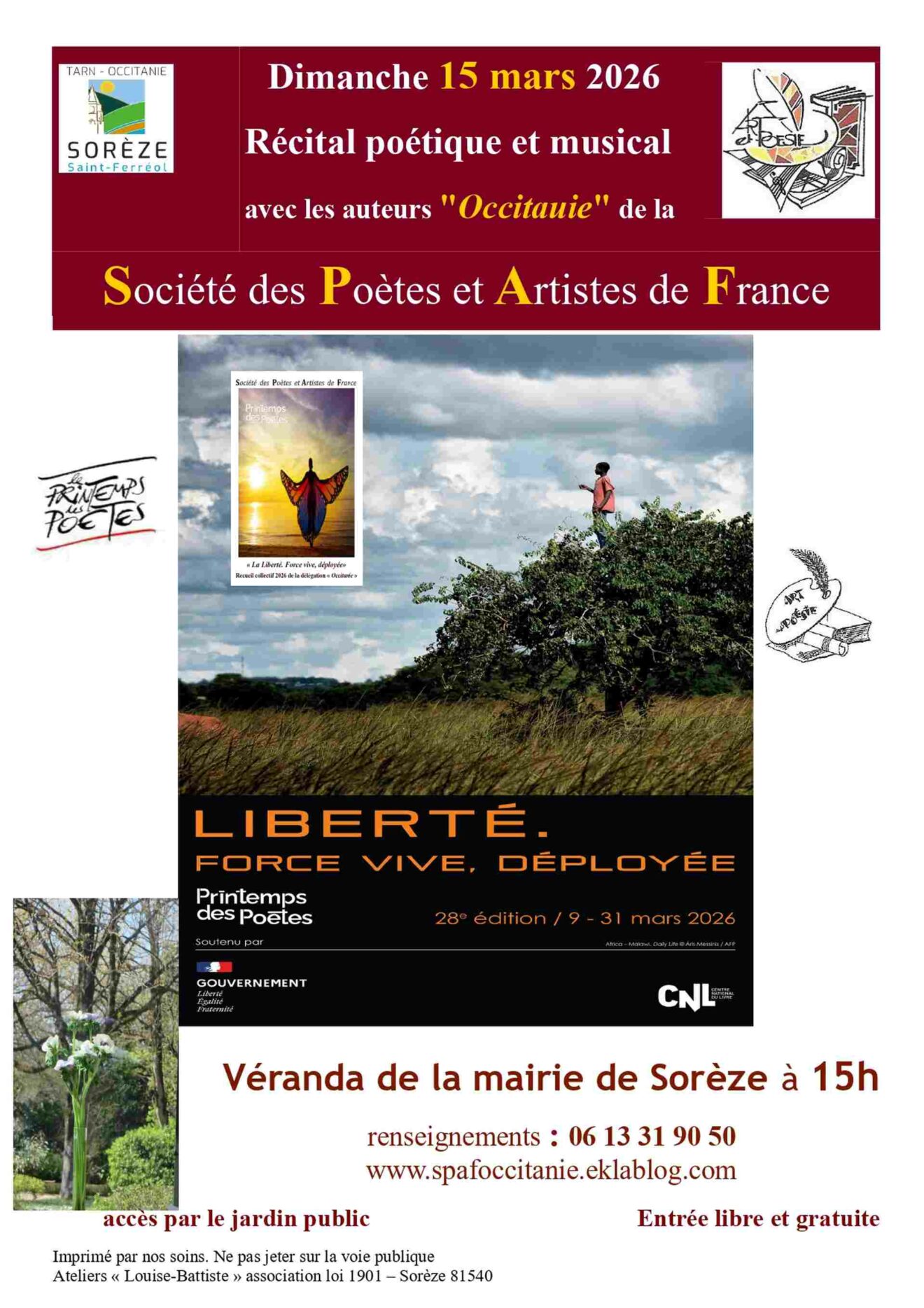 Récital poétique et musical - 15 mars 2026