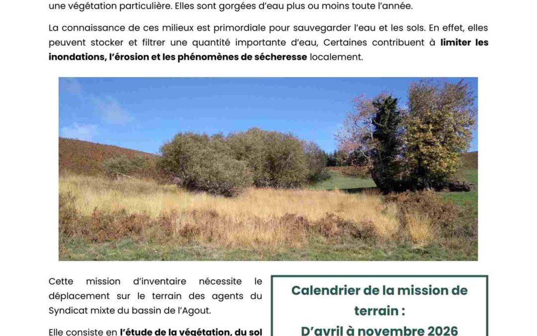 Inventaire des zones humides de la Montagne noire