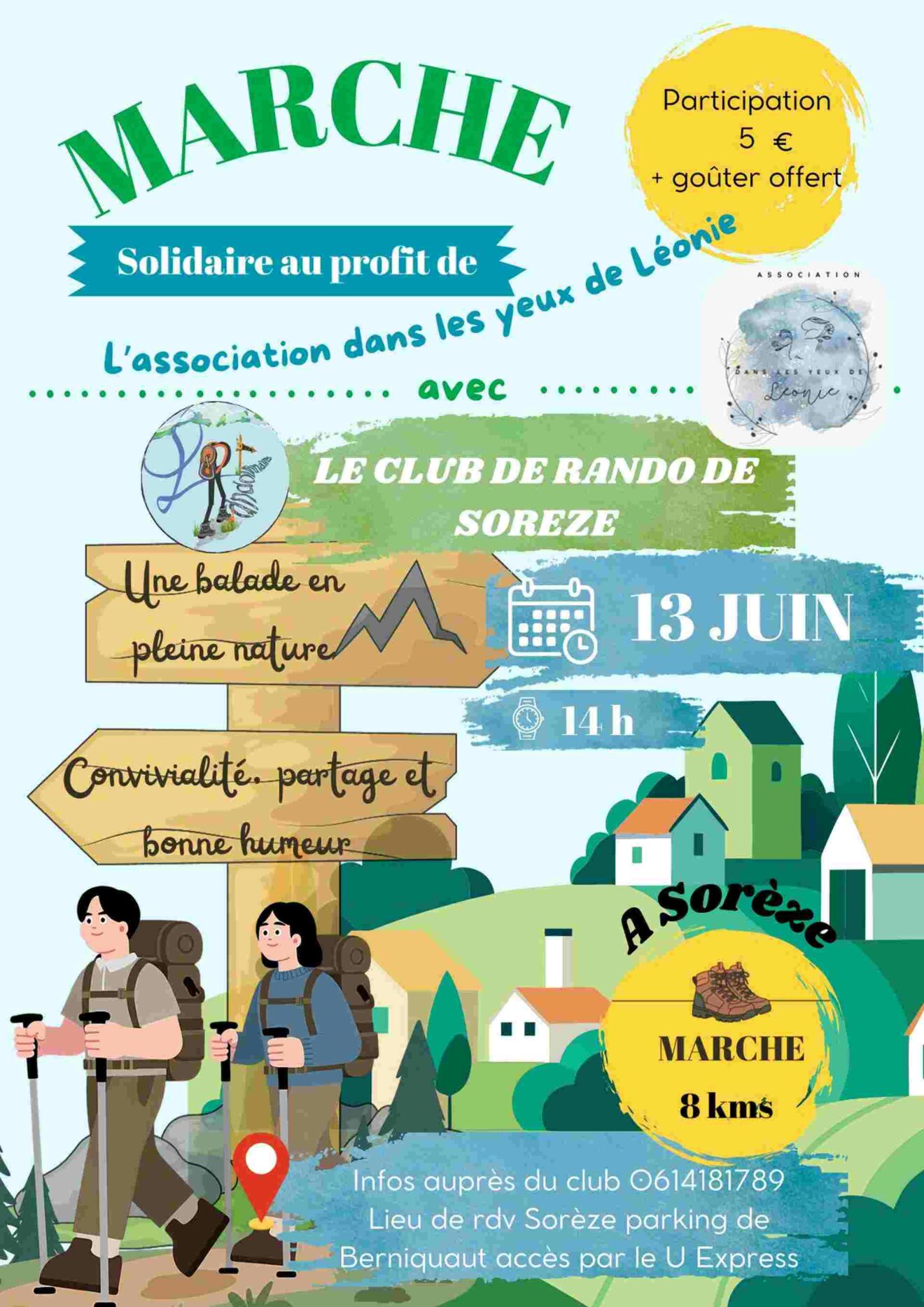 Randonnée solidaire au profit de l'association ＂Dans les yeux de Léonie＂