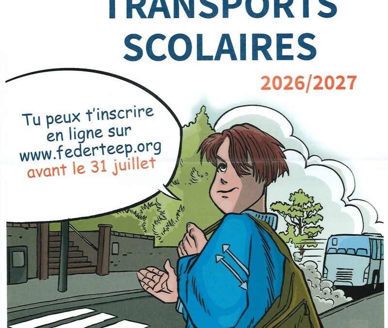 Transports scolaires 2026-2027 – inscriptions ouvertures !
