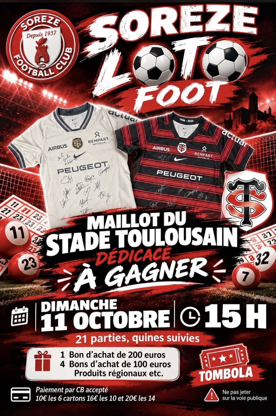 Loto du Football Club Sorèze - 11 octobre 2026
